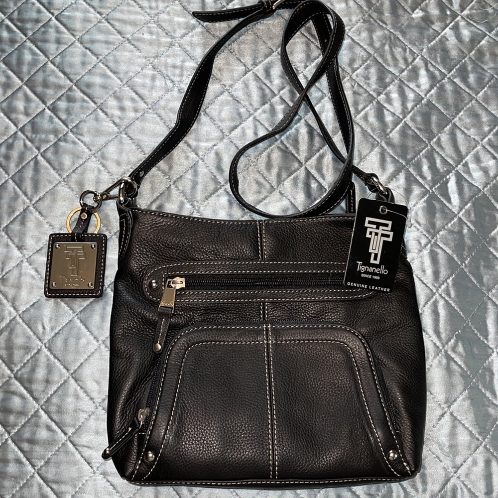 Black Shoulder Bag By Tignanello NWT